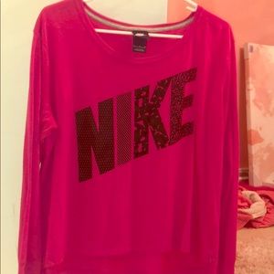 Pink Nike long sleeve tee